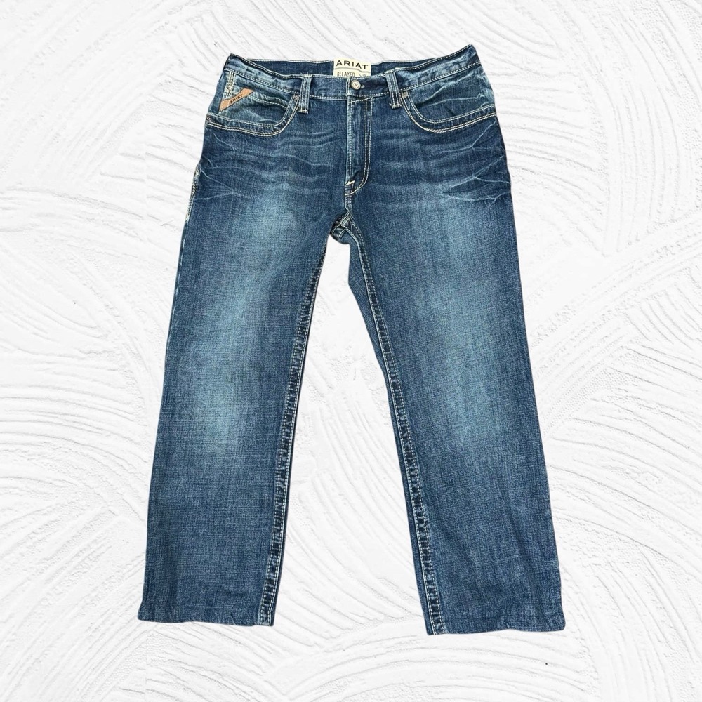 Ariat Denim Men's M4 Relaxed Bootcut   Boundary Medium Wash Jeans 35X27(read)